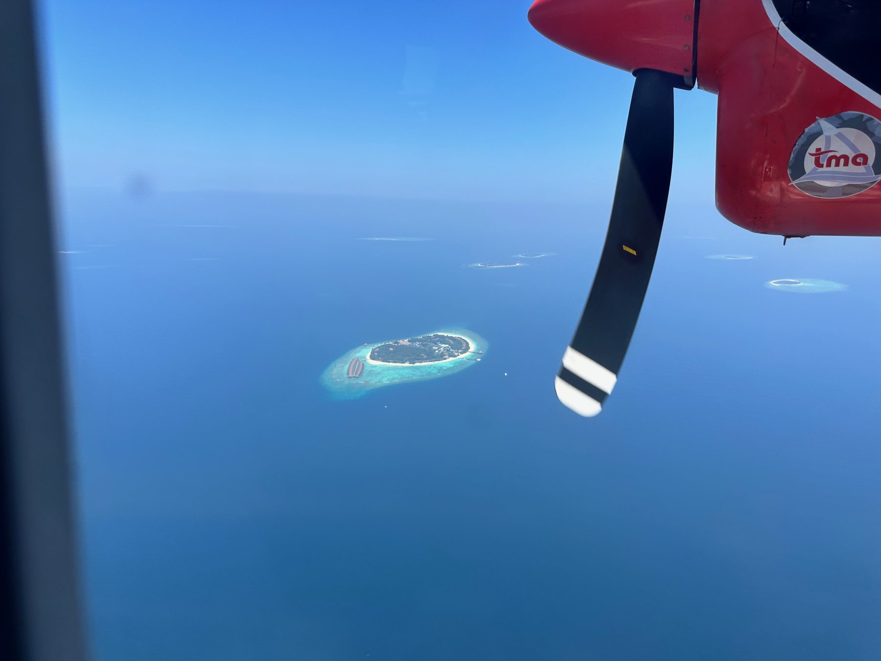 Maldivian island seen from the air